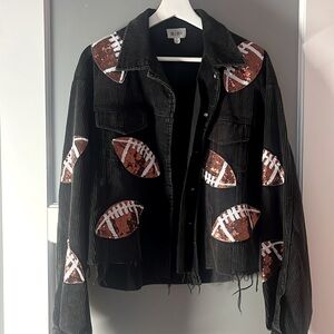 Sequin Football Jacket